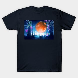 Abstract Art - Night Cosmic Forest T-Shirt